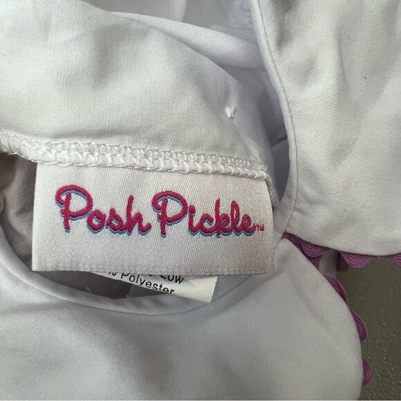 Posh Pickle Purple and White 2 piece searsucker Purple and white bubble set EUC. - Picture 8 of 9